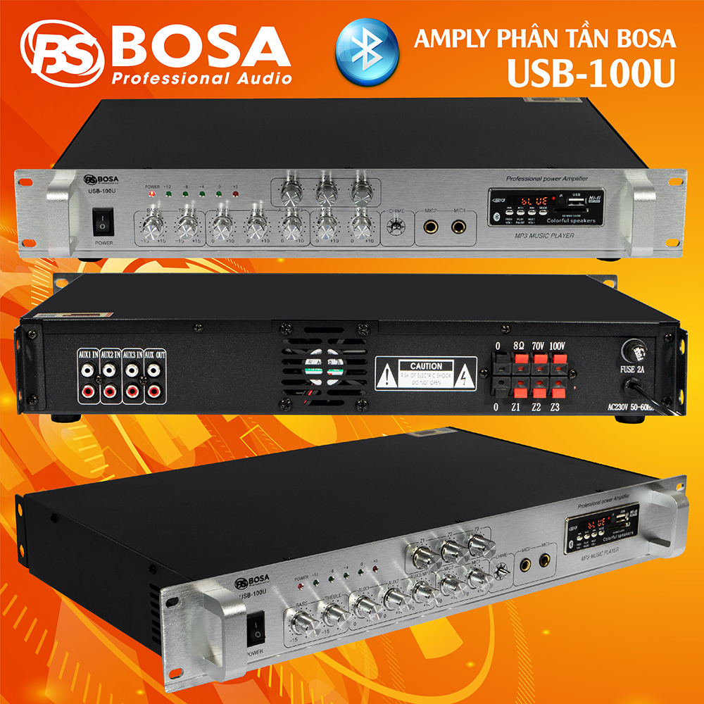 Amply phân tần Bosa USB 100U Bluetooth